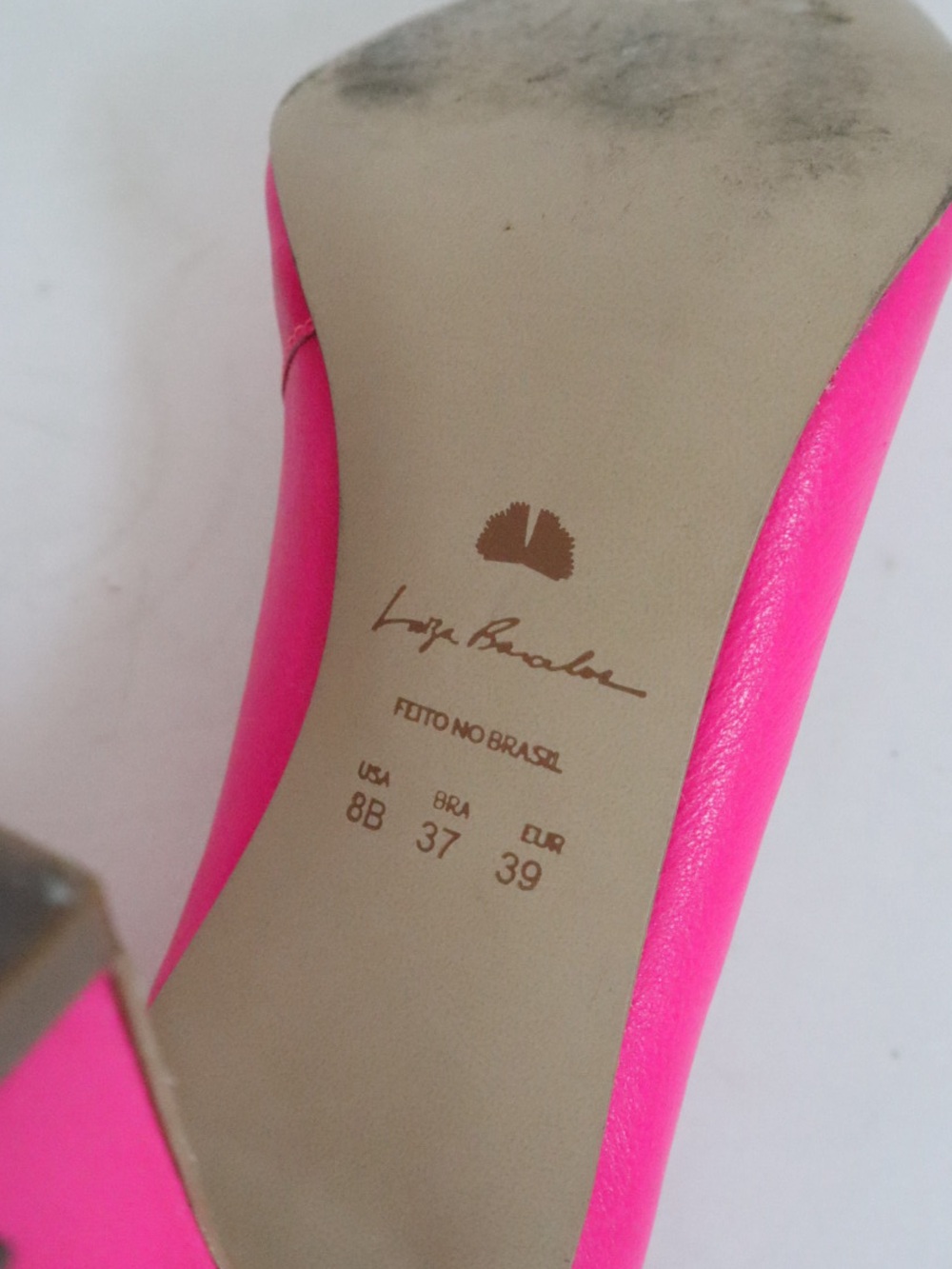 Luzia barcelos Bright Pink Pointed Toe Pumps with Mid Heel - Picture 5 of 5